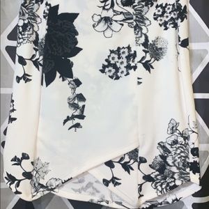 SIZE LARGE Asymmetrical Wrap Skirt with Roses!